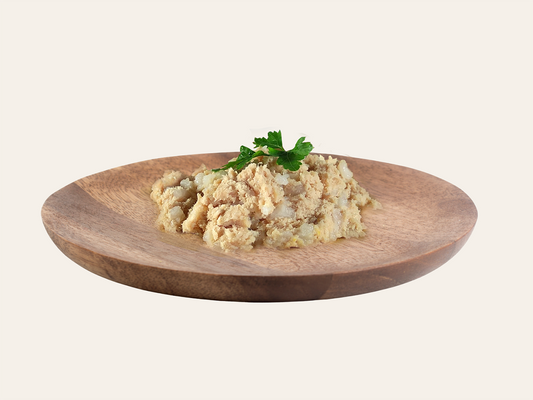 Comida húmeda complementaria de Pechuga de Pollo, Huevo y Atún para Gato y Gatito