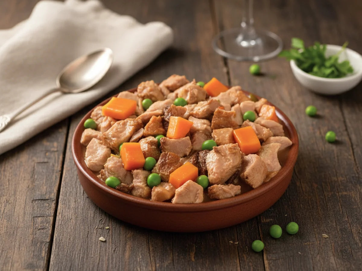 Envase de comida húmeda de Atún fresco al 97% para Perro bajo en grasa y monoproteico