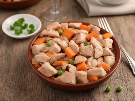 Envase de comida húmeda de Cerdo fresco al 97% para Perro monoproteico y natural