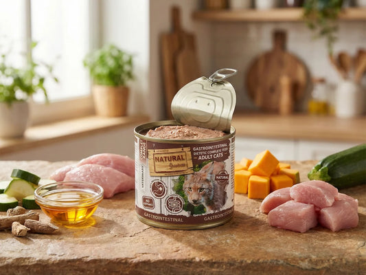 Paté veterinario gastrointestinal con 53% Pavo monoproteico para Gato con digestión sensible