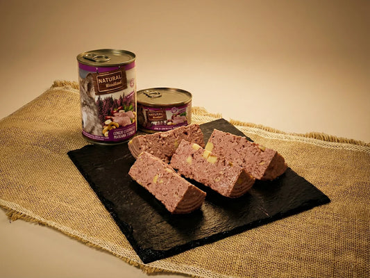 Paté completo de Conejo fresco con Manzana y Tomillo para Perro sin cereales