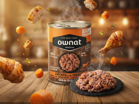 Paté completo de 65% Pollo con Zanahoria para Perro monoproteico y sin cereales