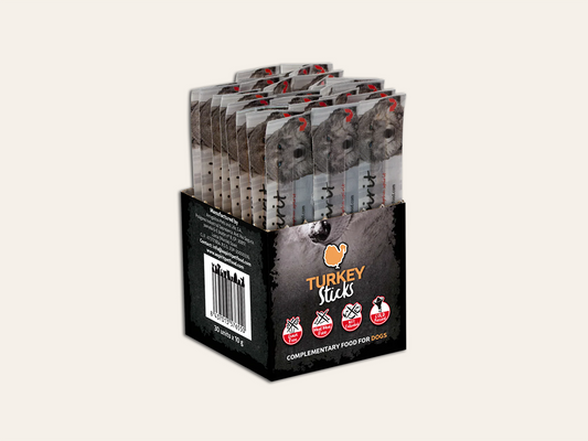 Snack Complementario Barritas de Pavo, Pollo, Pescado e Hígado de Cerdo "SIN CEREALES + DIGESTIÓN ÓPTIMA & VITALIDAD" para todo tipo y edad de Perro cualquier edad y tamaño