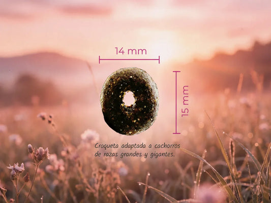 Saco de pienso de Pollo y Pavo para Perro cachorro de raza grande con colágeno y condroprotectores