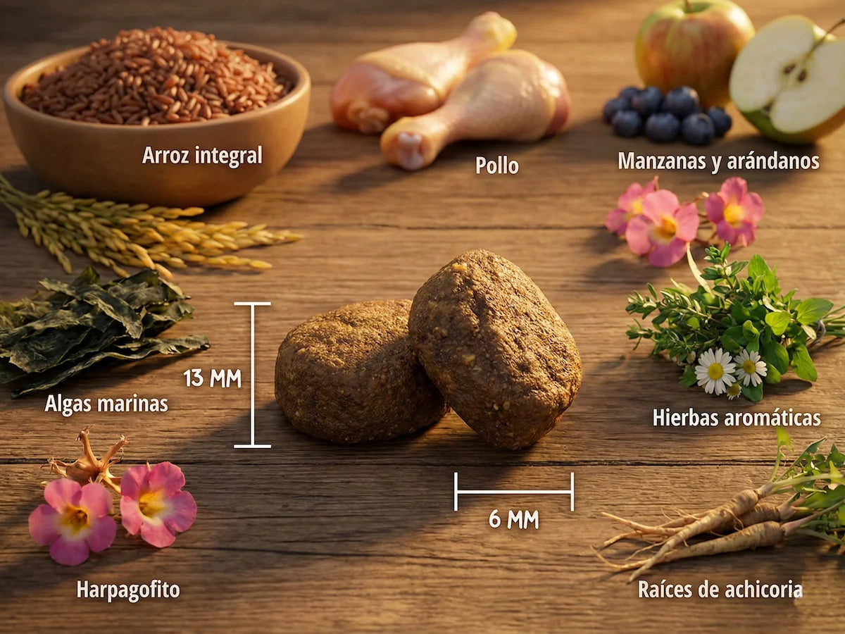 Pienso digestivo de Pollo fresco y Salmón para Perro con probióticos para flora intestinal