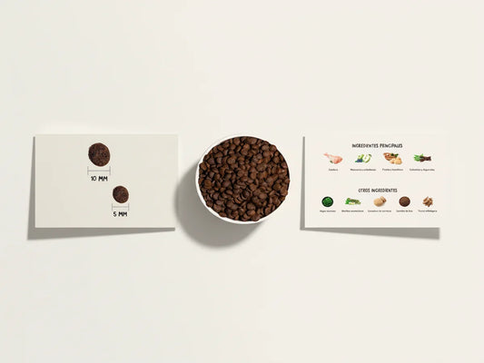 Pienso natural sin cereales con 40% cordero fresco para perro cachorro y junior