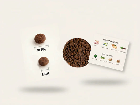 Pienso natural sin cereales con 50% pollo y pavo fresco para perro de raza pequeña