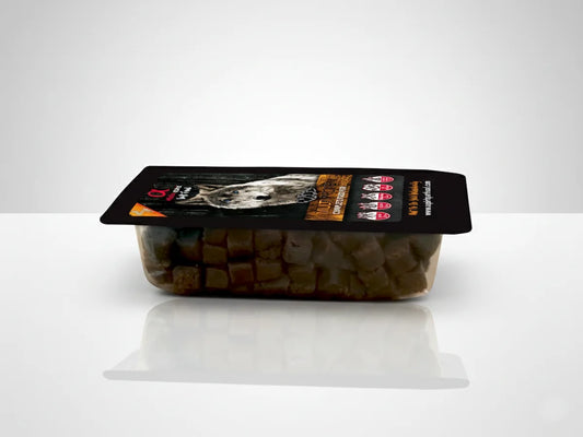 Saco de pienso semihúmedo multiproteico de Pollo y Pescado fresco para Perro con textura tierna