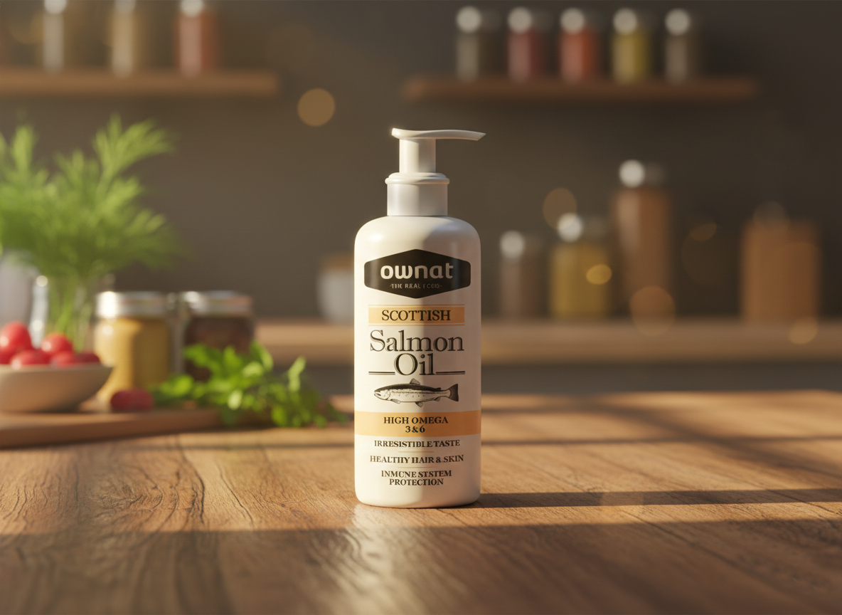 Aceite de Salmón Escocés "SALUD CARDIOVASCULAR, ARTICULAR & DESARROLLO COGNITIVO" para Perro & Gato