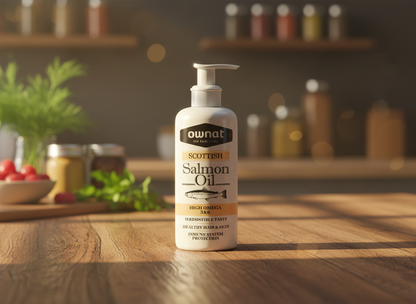 Aceite de Salmón Escocés "SALUD CARDIOVASCULAR, ARTICULAR & DESARROLLO COGNITIVO" para Perro & Gato