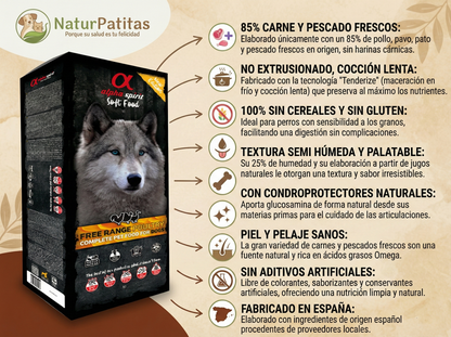 Pienso Semihúmedo Aves de Corral "SIN CEREALES + PROTECCIÓN ARTICULAR & DIGESTIVA" para Perro Junior/Adulto/Senior cualquier tamaño