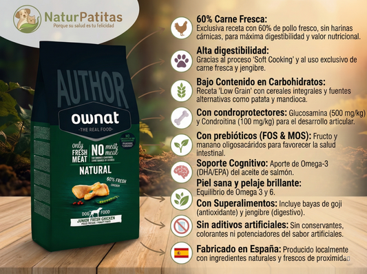 Pienso de Pollo "BAJO EN CEREALES + SOPORTE DIGESTIVO & ARTICULAR" para Perro Cachorro/Junior cualquier tamaño