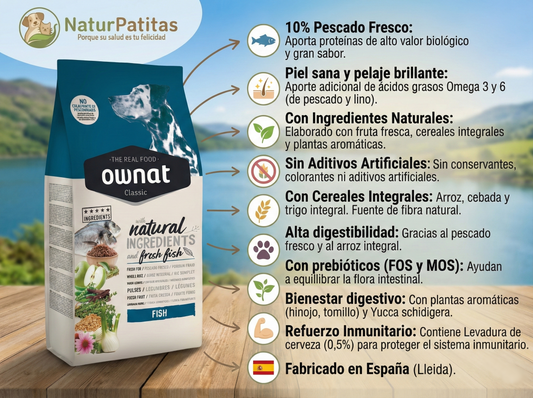 Pienso de Pescado Fresco y Carne "DESARROLLO MUSCULAR & PIEL SANA" para Perro Adulto y Esterilizado cualquier tamaño