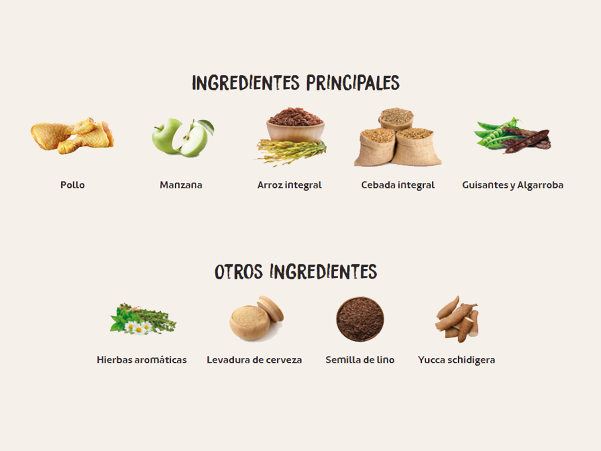 Pienso de Carnes Deshidratadas y Pollo "CON CEREALES Y GLUTEN + DIGESTIVO & PIEL Y PELO SANO" para Perro Adulto/Senior tamaño Grande/Gigante