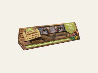 Snack Funcional Barritas Horneadas de Pavo con Diente de León y Romero "SIN CEREALES + DETOX" para Perro Adulto/Senior cualquier tamaño