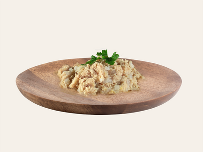 Topper Complementario Comida Real de Pollo, Huevo y Atún "BAJO EN CEREALES + DESARROLLO MUSCULAR & CONTROL DE PESO" para Gato Gatito/Adulto/Senior y Esterilizado