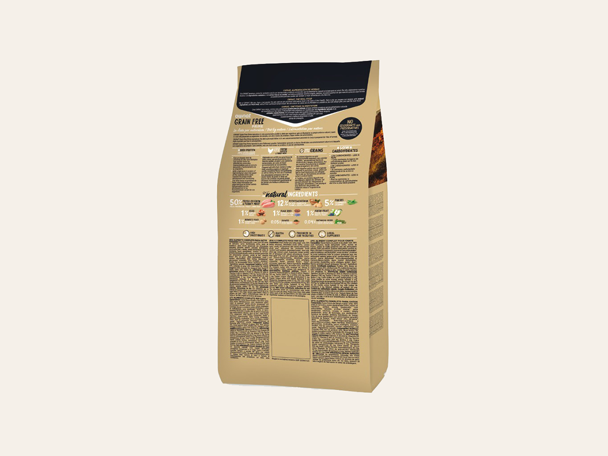 Pienso de Pollo y Pavo "SIN CEREALES + PIEL SANA Y PELAJE BRILLANTE & SALUD ARTICULAR" para Gato Adulto/Senior