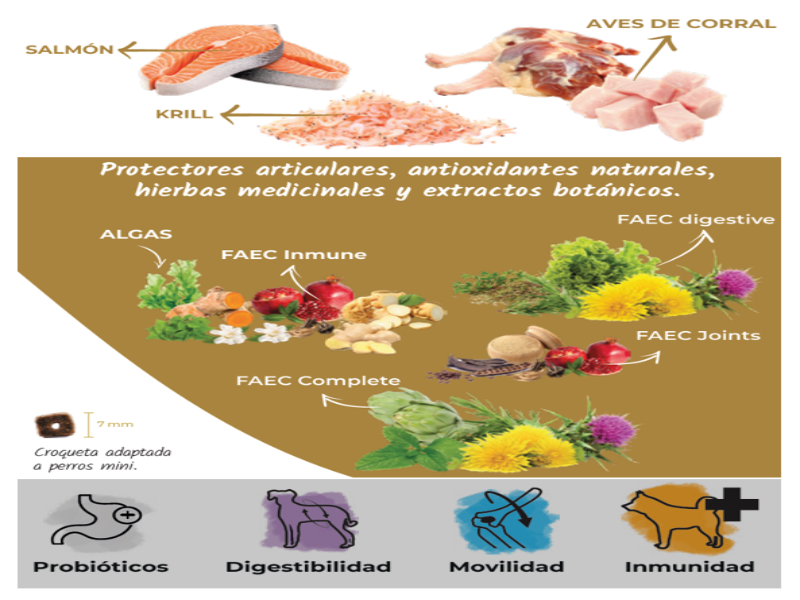 Pienso de Pavo, Pato, Oca y Salmón "BAJO EN CEREALES SIN GLUTEN + SALUD ARTICULAR & CONTROL DE PESO" para Perro Adulto/Senior de tamaño Mini/Pequeño
