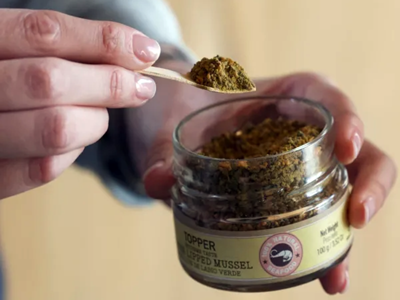 Topper Complementario Funcional Saborizante de Mejillón de Labio Verde "SIN CEREALES + SALUD ARTICULAR & ANTIINFLAMATORIO" para Perro & Gato