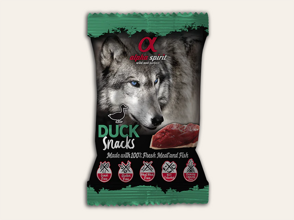 Snack Funcional Complementario de Pato, Pollo, Pescado e Hígado de Cerdo "SIN CEREALES + DIGESTIÓN ÓPTIMA & VITALIDAD" para Perro cualquier edad y tamaño