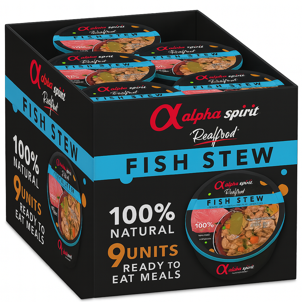 Comida Real Completa Estofado de Atún Fresco "SIN CEREALES + REFUERZO DIGESTIVO E INMUNITARIO" para perro Adulto/Senior cualquier tamaño