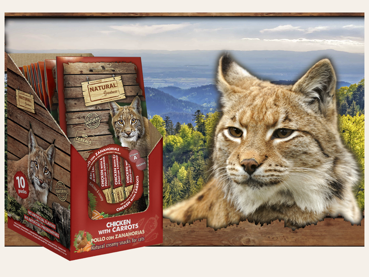 Snack/Topper Complementario Cremoso de POLLO y ATÚN "SIN CEREALES + SALUD OCULAR & REFUERZO INMUNITARIO" para Gato cualquier edad