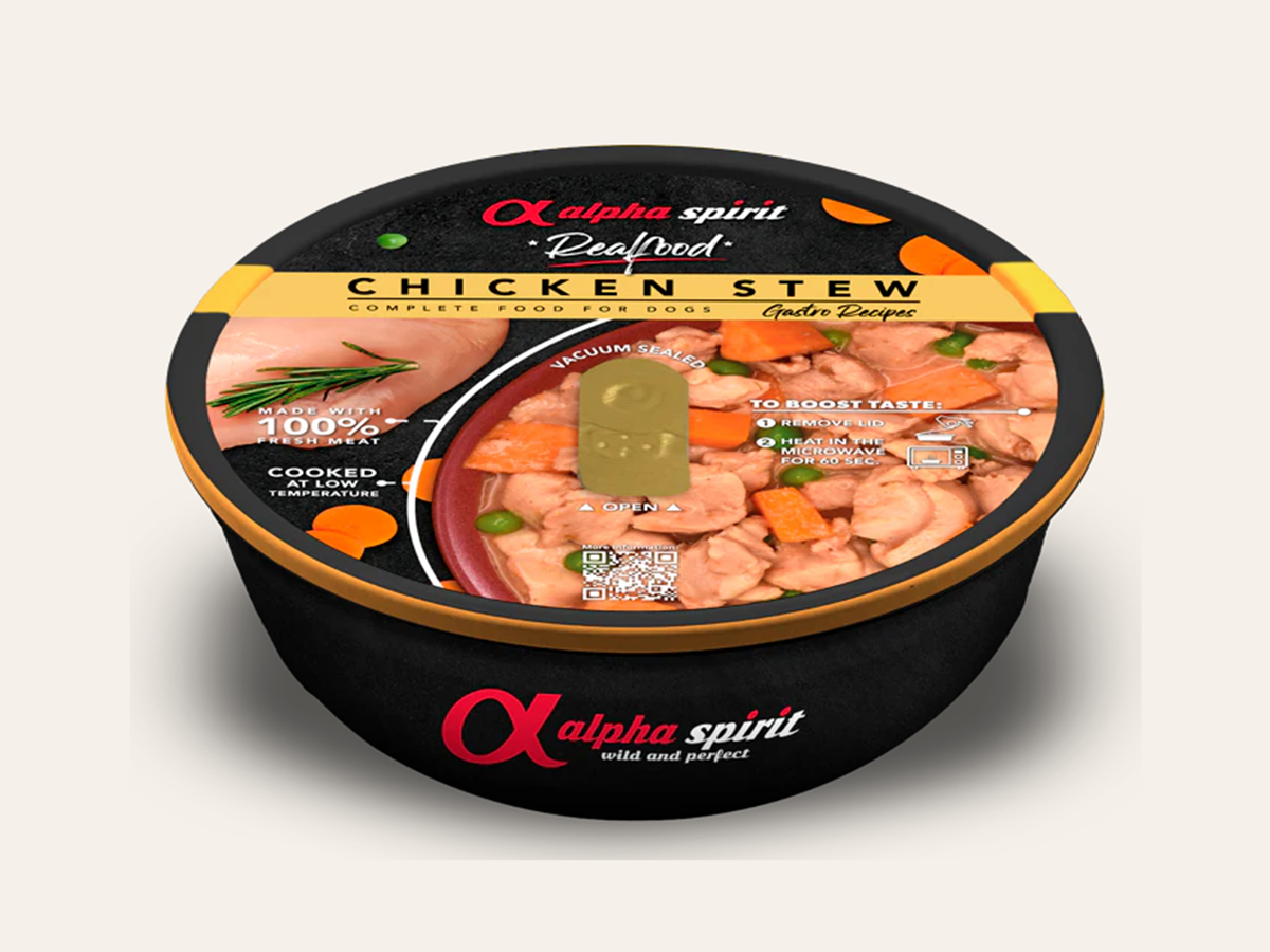 Comida Real Completa Estofado de Pollo Fresco "SIN CEREALES + REFUERZO DIGESTIVO E INMUNITARIO" para perro Adulto/Senior cualquier tamaño