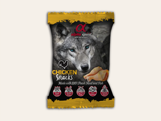 Snack Funcional Complementario de Pollo, Pescado E Hígado de Cerdo "SIN CEREALES + DIGESTIÓN ÓPTIMA & PIEL SANA" para Perro cualquier edad y tamaño