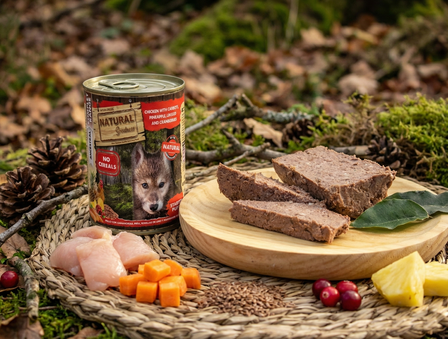 Paté Completo de Pollo "SIN CEREALES + CRECIMIENTO & DIGESTIVO" para Perro Cachorro cualquier tamaño