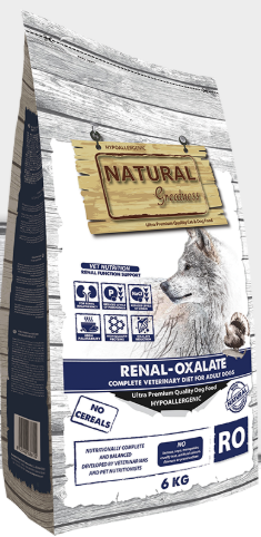 Pienso "VETERINARIO SIN CEREALES + SOPORTE RENAL-OXALATO" para Perro Adulto/Senior cualquier tamaño