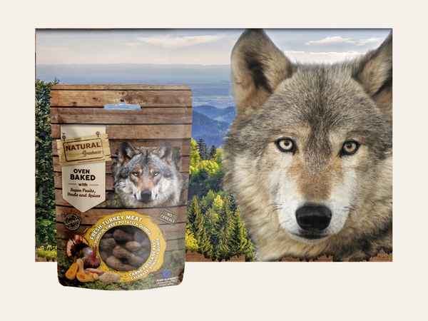 Snack Funcional Galletas Horneadas de Pavo, Calabaza, Patata y Quinoa "SIN CEREALES + DIGESTIVO" para Perro Adulto / Senior tamaño Mini / Pequeño