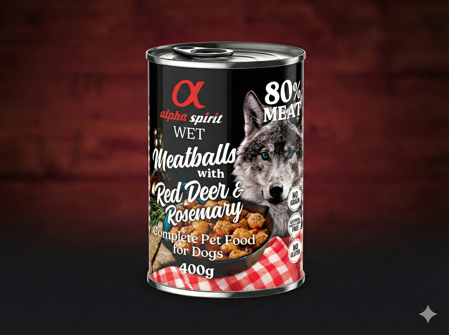 Albóndigas Completas de Ciervo y Romero "SIN CEREALES, DIGESTIÓN SENSIBLE & REFUERZO ANTIOXIDANTE" para Perro cualquier edad y tamaño