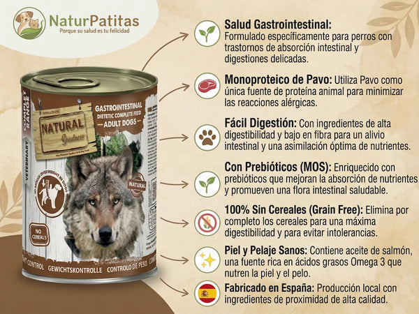 Paté Completo VETERINARIO SIN CEREALES + DIGESTIÓN ACTIVA y PIEL Y PELO para Perro Junior/Adulto cualquier tamaño