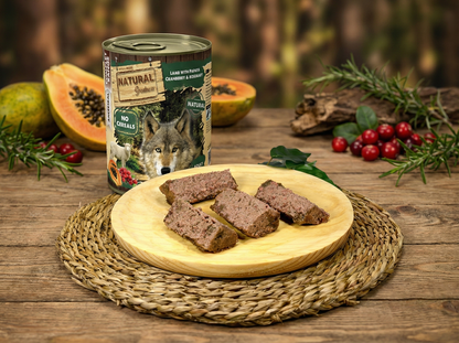 Paté Completo de Cordero con Papaya "SIN CEREALES + DIGESTIVO & PIEL SANA" para Perro Adulto/Senior cualquier tamaño