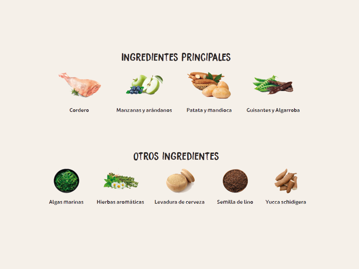 Pienso de Cordero, Cerdo y Pescado "SIN CEREALES + CUIDADO ARTICULAR & PIEL SANA" para Perro Cachorro/Junior tamaño Mini/Pequeño/Mediano