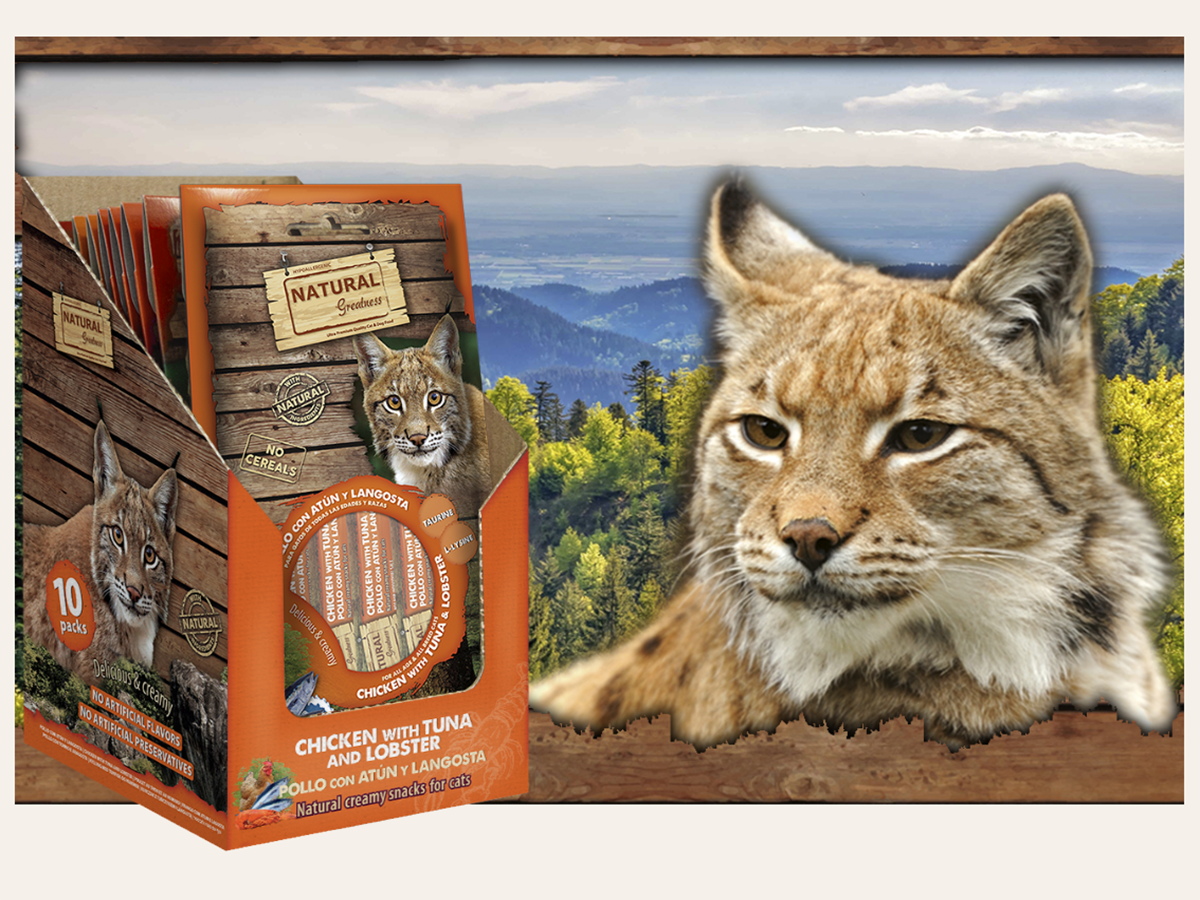 Snack/Topper Complementario Cremoso de POLLO, ATÚN y LANGOSTA "SIN CEREALES + REFUERZO INMUNITARIO & SALUD ARTICULAR" para Gato cualquier edad