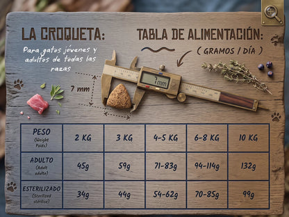 Pienso Seco de Cerdo y Salmón SIN CEREALES + CONTROL DE PESO e HIPOALERGÉNICO para Gato Esterilizado Junior/Adulto /Senior)