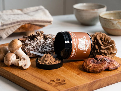 Suplemento de Hongos 100% Orgánicos HEPATOPROTECTOR + DETOXIFICADOR para Perro y Gato de Todas las Edades (también Esterilizados)