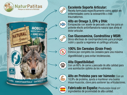 Paté Completo "VETERINARIO SIN CEREALES + SALUD ARTICULAR & CARDIOVASCULAR" para Perro Junior/Adulto cualquier tamaño