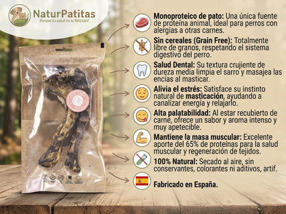 Snack Funcional Deshidratado de Cuello de Pato SIN CEREALES + SALUD DENTAL y CUIDADO ARTICULAR para Perro de Todas las Edades y Tamaños (también Esterilizado)