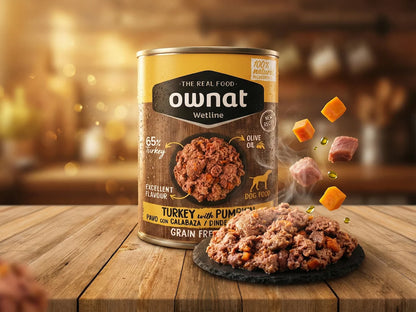 Paté completo de 65% Pavo con Calabaza para Perro monoproteico y sin cereales