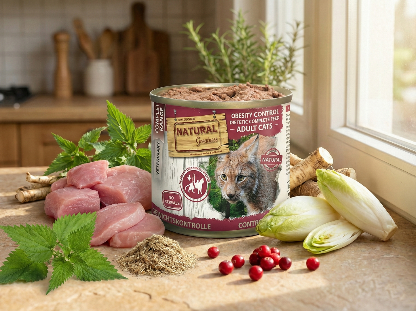 Paté "VETERINARIO SIN CEREALES + CONTROL DE PESO & SOPORTE EN DIABETES" para Gato Adulto/Senior y Esterilizado