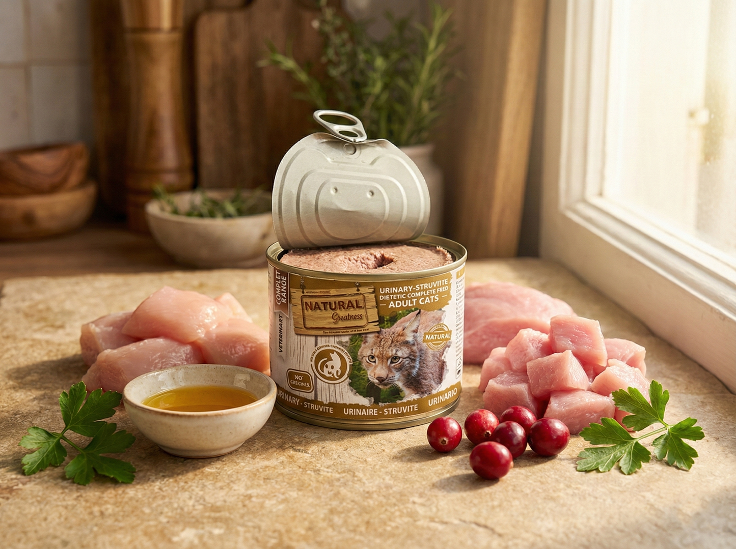 Paté "VETERINARIO SIN CEREALES + DISOLUCIÓN DE ESTRUVITA & CONTROL DEL PH URINARIO" para Gato Adulto/Senior y Esterilizado