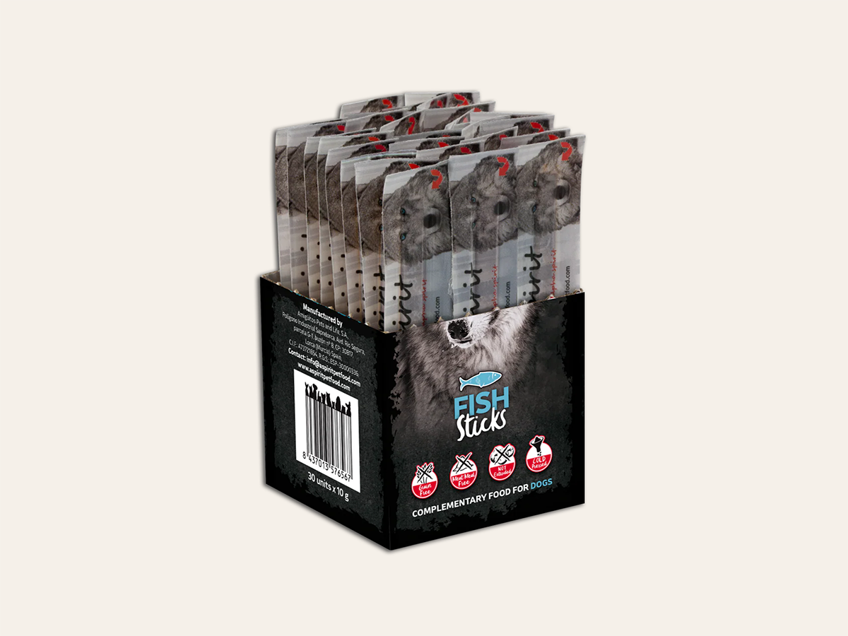 Snack Complementario Barritas de Pescado, Pollo e Hígado de Cerdo "SIN CEREALES + DIGESTIÓN ÓPTIMA & VITALIDAD" para todo tipo y edad de Perro cualquier edad y tamaño