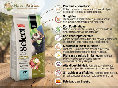 Pienso Seco de Cordero BAJO EN CEREALES + DIGESTIÓN SENSIBLE y CUIDADO DÉRMICO para Perro Adulto/Senior de Tamaño Mediano (también Esterilizados)