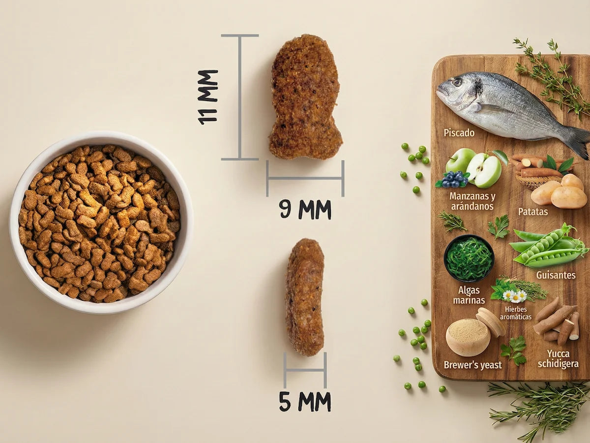 Pienso sin cereales de 20% Pescado fresco para Gato esterilizado con control de peso