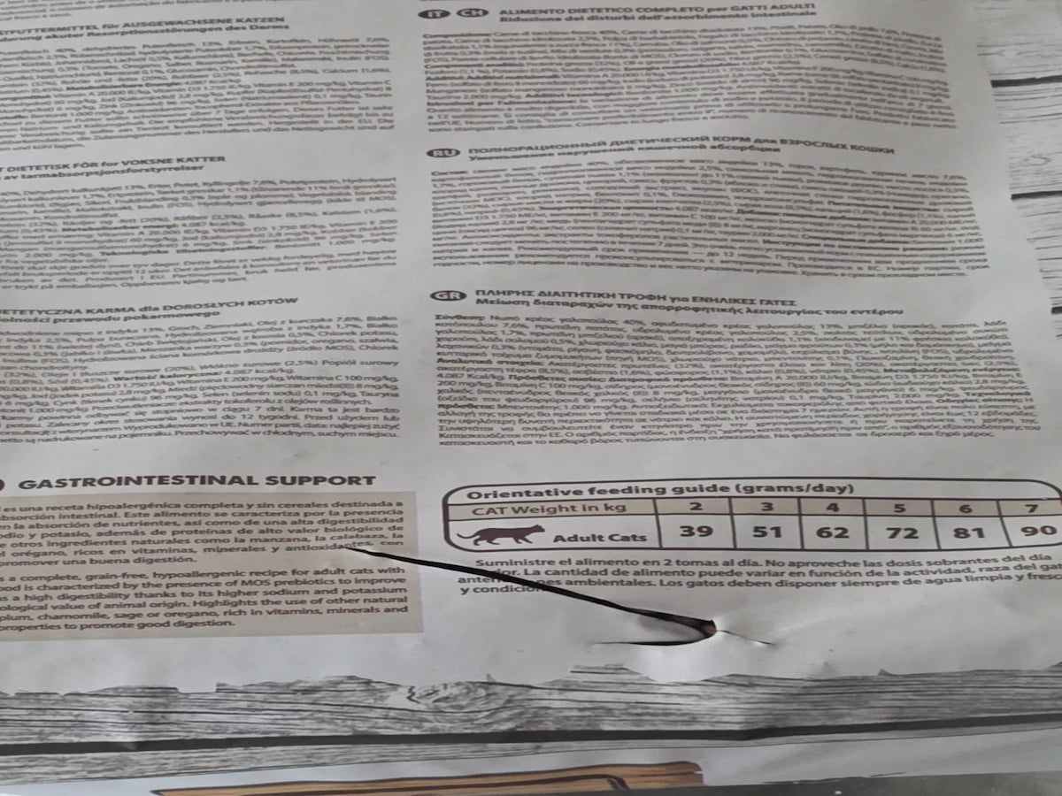 ROTURA MÍNIMA: Pienso VETERINARIO SIN CEREALES + DIGESTIÓN ACTIVA y ALTA ABSORCIÓN DE NUTRIENTES para Gato Adulto/Senior (también Esterilizado)