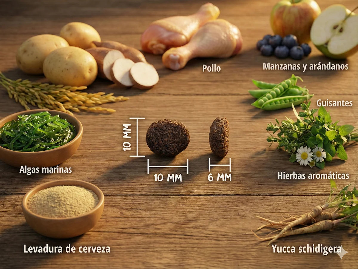 Pienso completo de Pollo fresco sin cereales para Perro cachorro con alta proteína