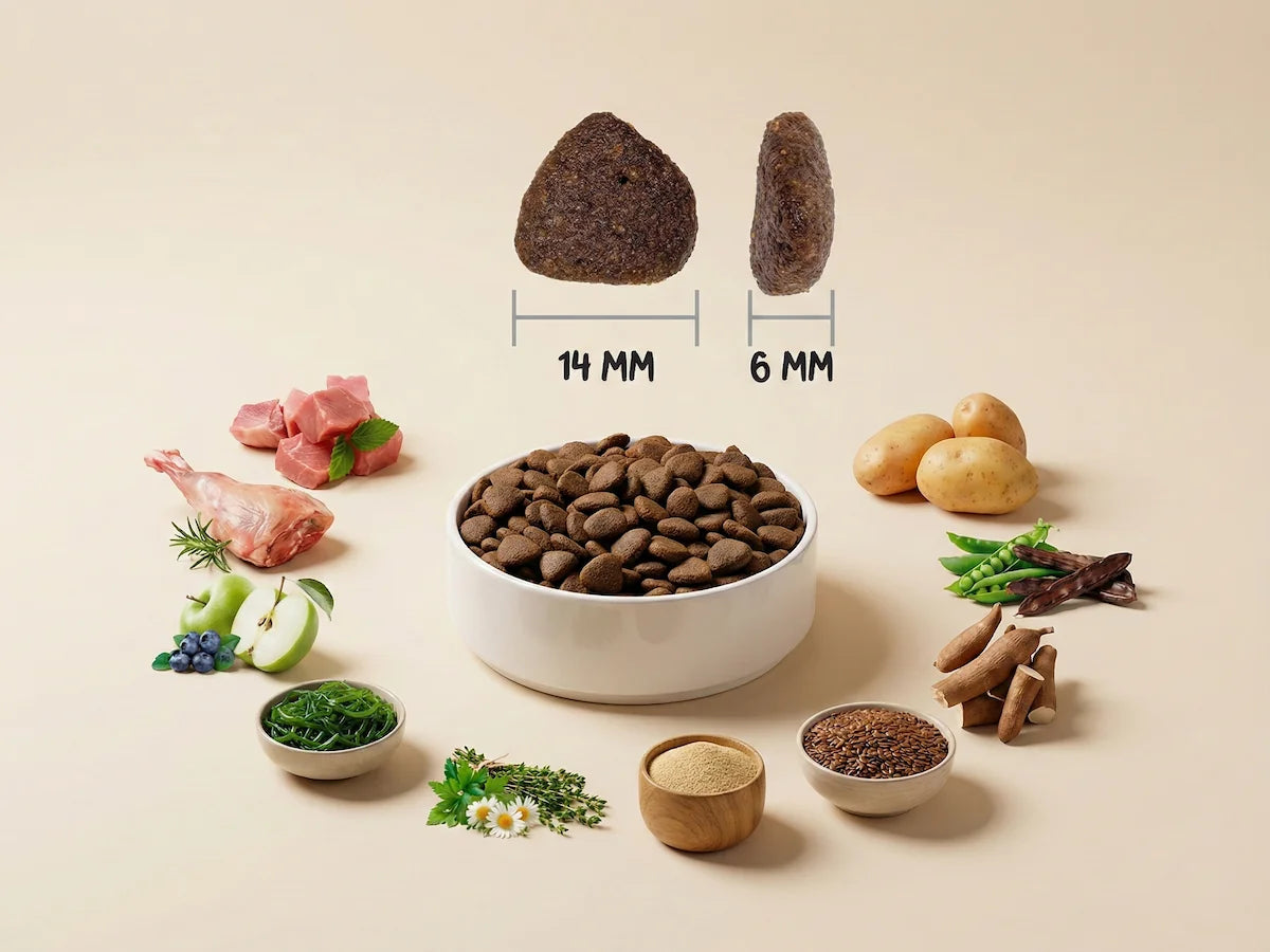 Pienso natural sin cereales con 20% cordero fresco para perro adulto con digestión sensible