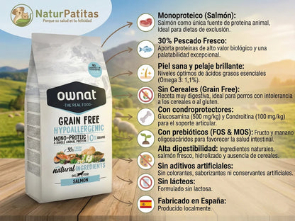 Pienso hipoalergénico de 30% Salmón fresco para Perro sin cereales con condroprotectores